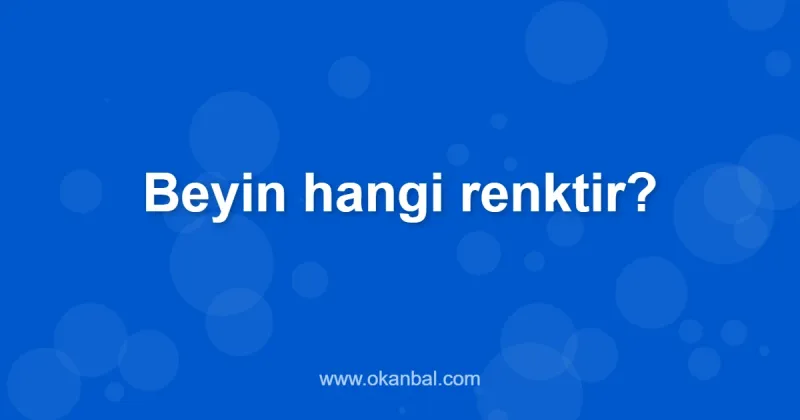 Beyin hangi renktir?