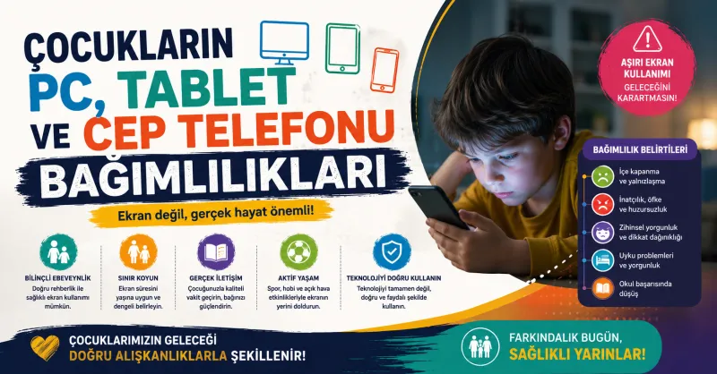 Çocukların Pc Tablet ve Cep Telefonu Bağımlılıkları