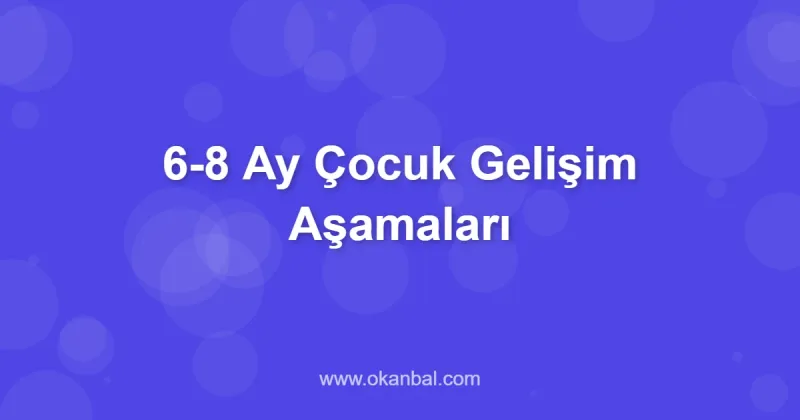 6-8 Ay Çocuk Gelişim Aşamaları