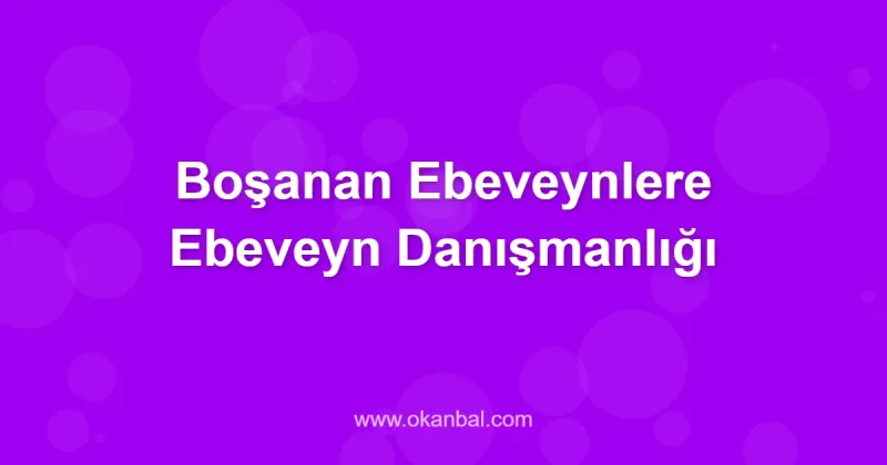 Boşanan Ebeveynlere Ebeveyn Danışmanlığı