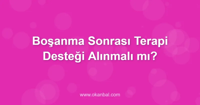 Boşanma Sonrası Terapi Desteği Alınmalı mı?