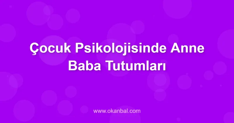 Çocuk Psikolojisinde Anne Baba Tutumları