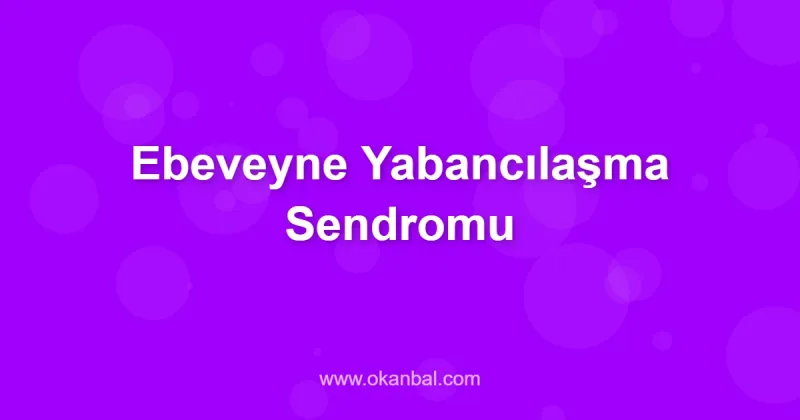Ebeveyne Yabancılaşma Sendromu