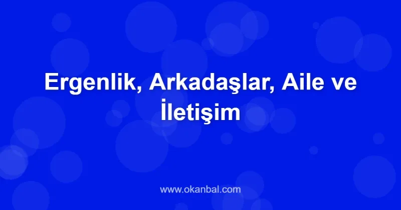 Ergenlik, Arkadaşlar, Aile ve İletişim