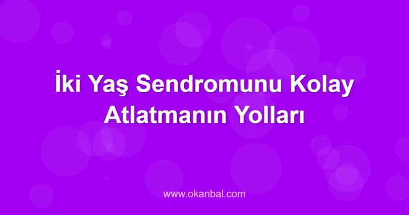 İki Yaş Sendromunu Kolay Atlatmanın Yolları