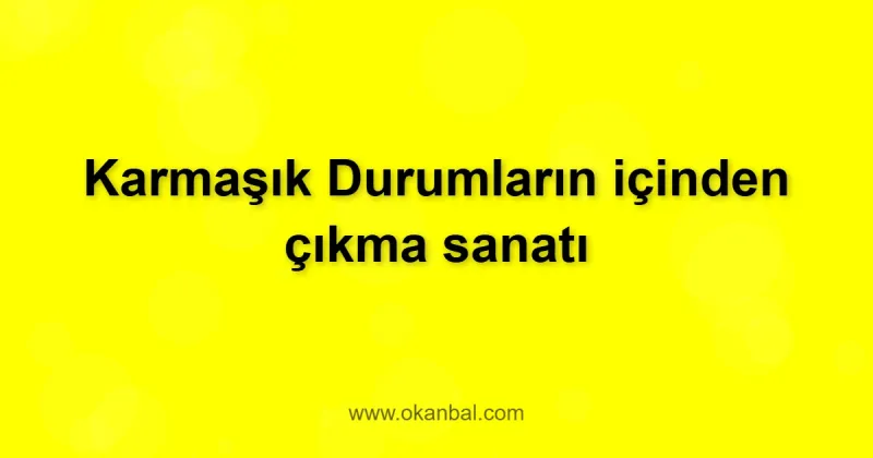 Karmaşık Durumların içinden çıkma sanatı