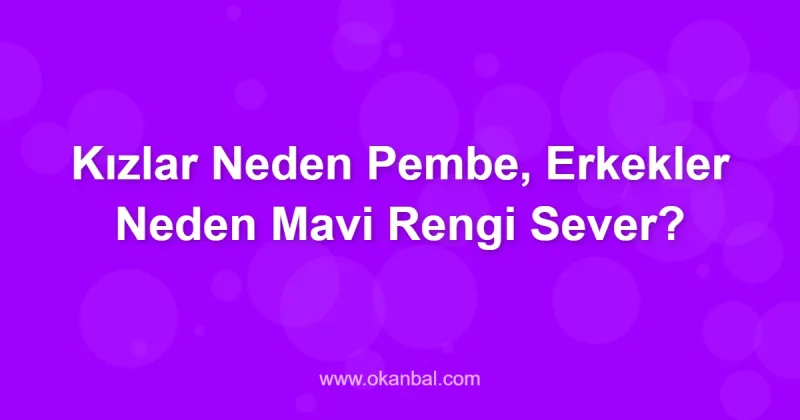 Kızlar Neden Pembe, Erkekler Neden Mavi Rengi Sever?