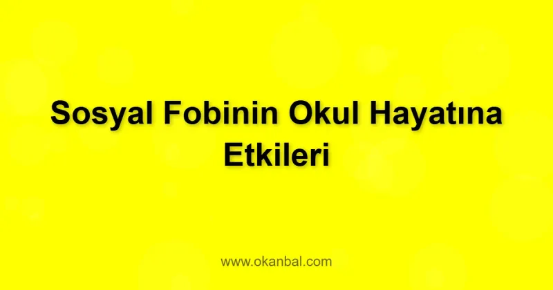 Sosyal Fobinin Okul Hayatına Etkileri