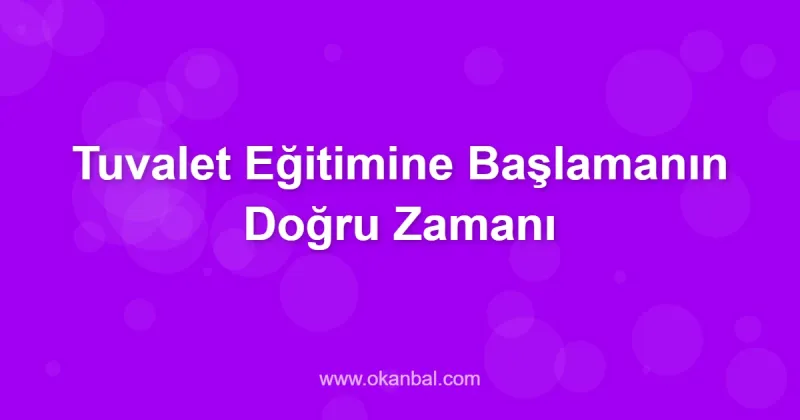 Tuvalet Eğitimine Başlamanın Doğru Zamanı