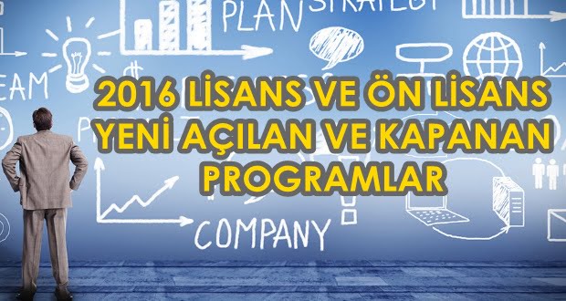 2016 lisans onlisans yeni programlar